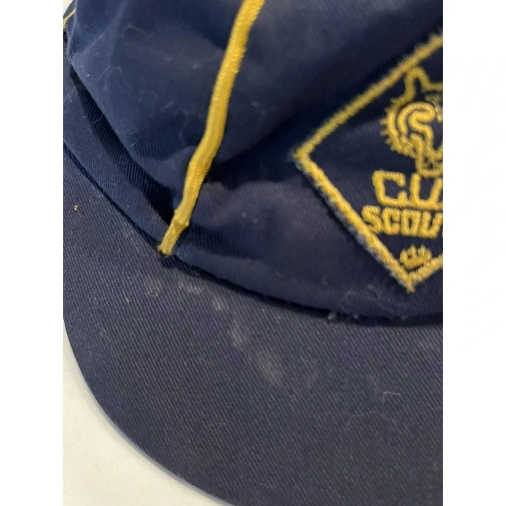 VINTAGE 1960's BSOA Official‎ Cub Scouts Cap Hat Blue & Gold Size 6 7/8ths